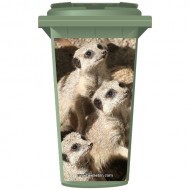 Meerkat Family Wheelie Bin Sticker Panel